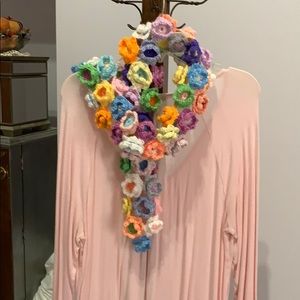 Handmade floral scarf